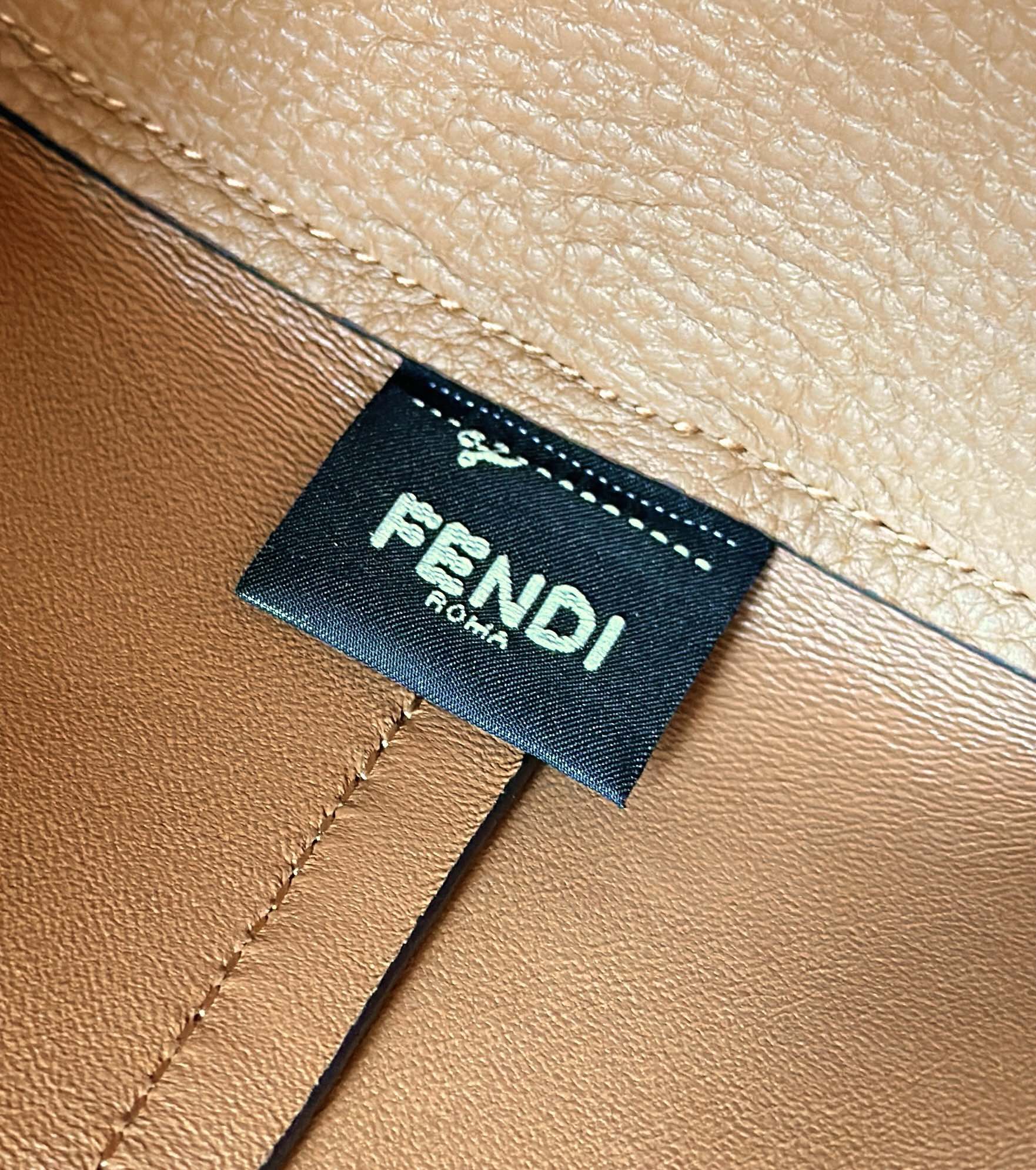 Fendi Medium By The Way Selleria With 192 Hand-sewn Topstitches Shoulder Bag Brown